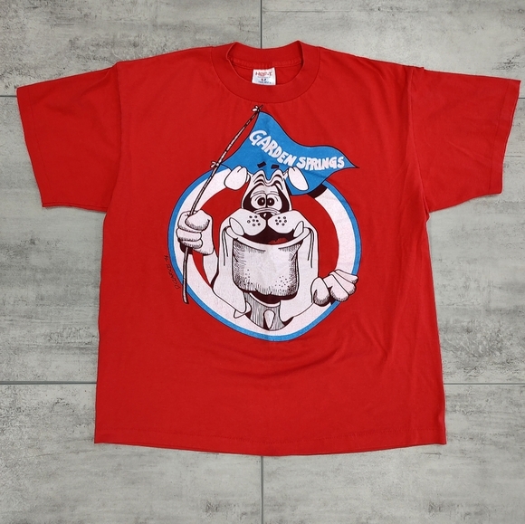 Other - Vintage Garden Springs Red D Clarke Dog Graphic Single Stitch T Shirt Size Large